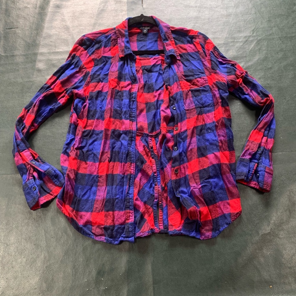 Lucky Brand Button Up Plaid Flannel Shirt